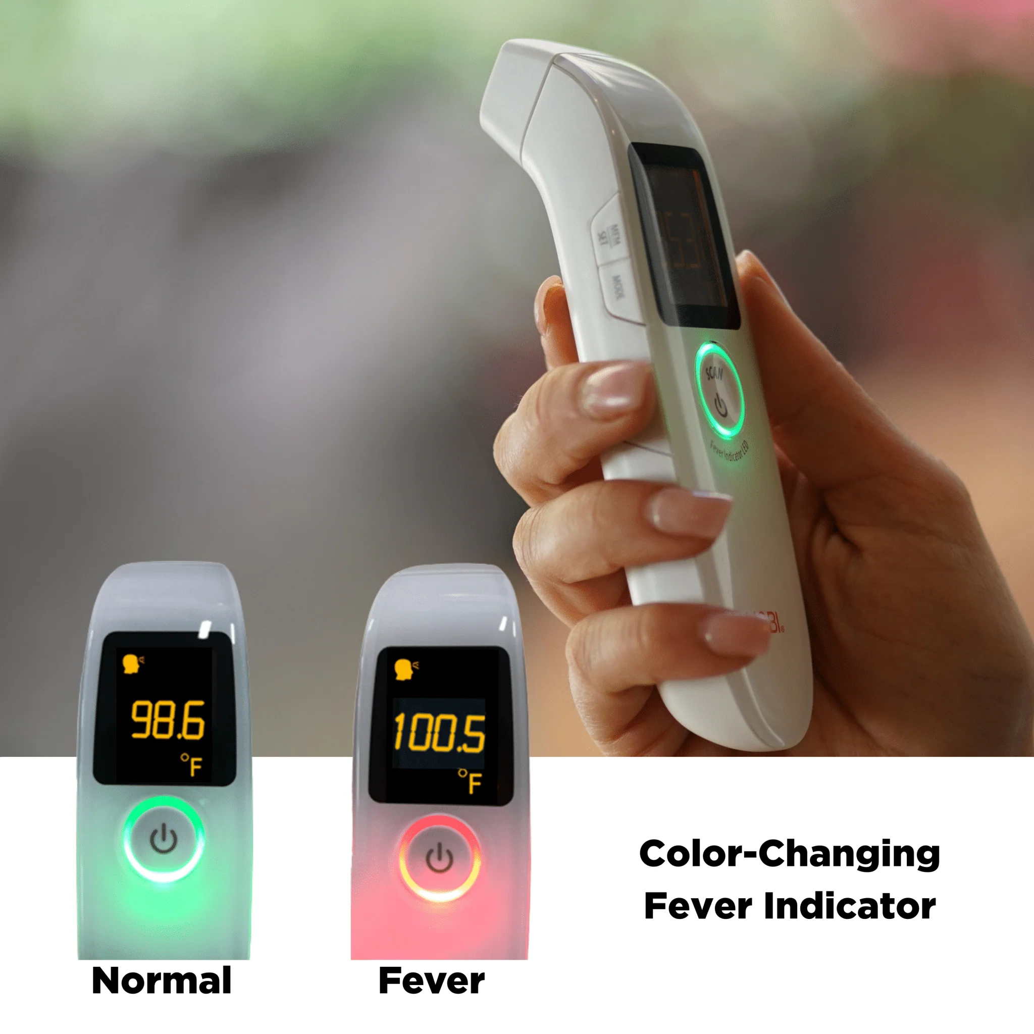 MOBI Air Non-Contact Digital Forehead Thermometer for People, Food & Objects - Image 3