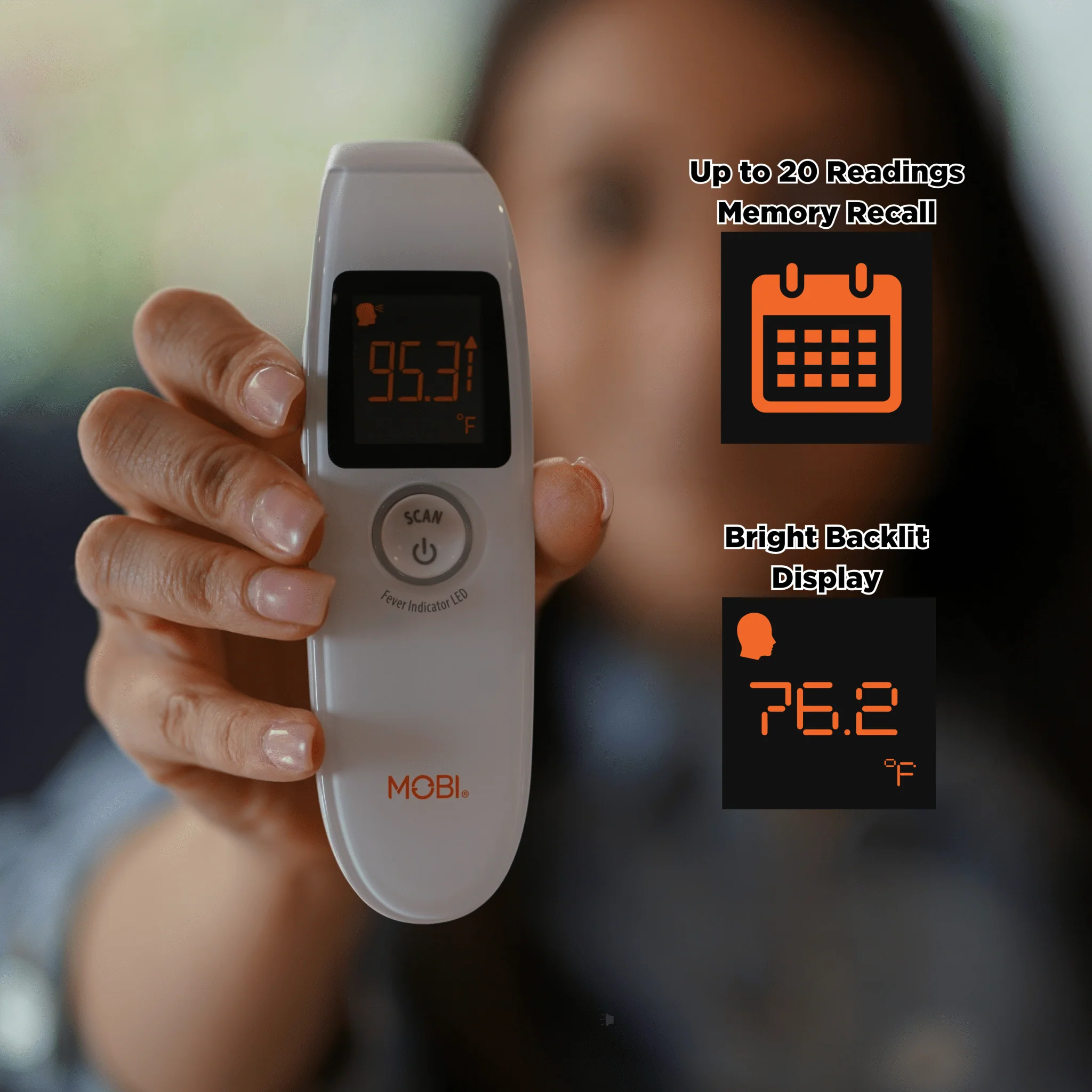 MOBI Air Non-Contact Digital Forehead Thermometer for People, Food & Objects - Image 6