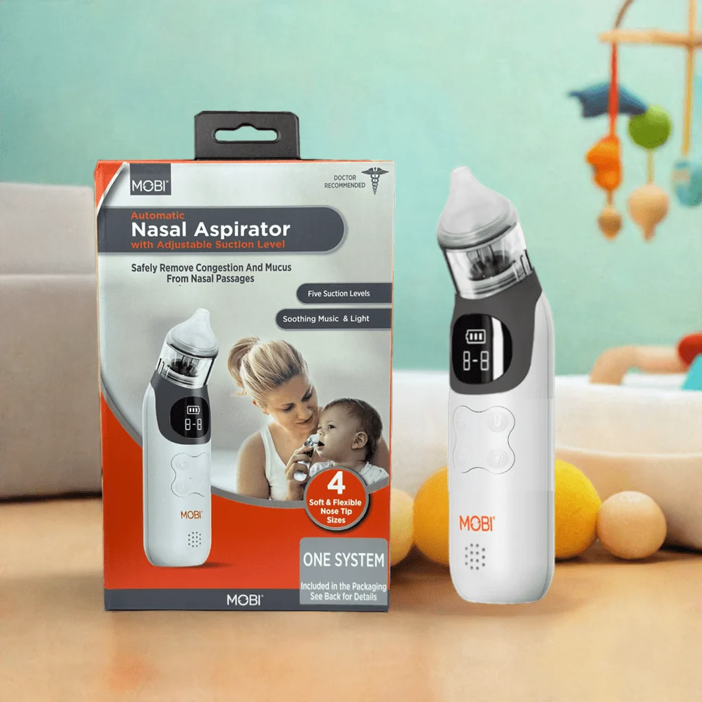 MOBI Automatic Baby Nasal Aspirator, 5-Level Suction, Night Light - Image 3