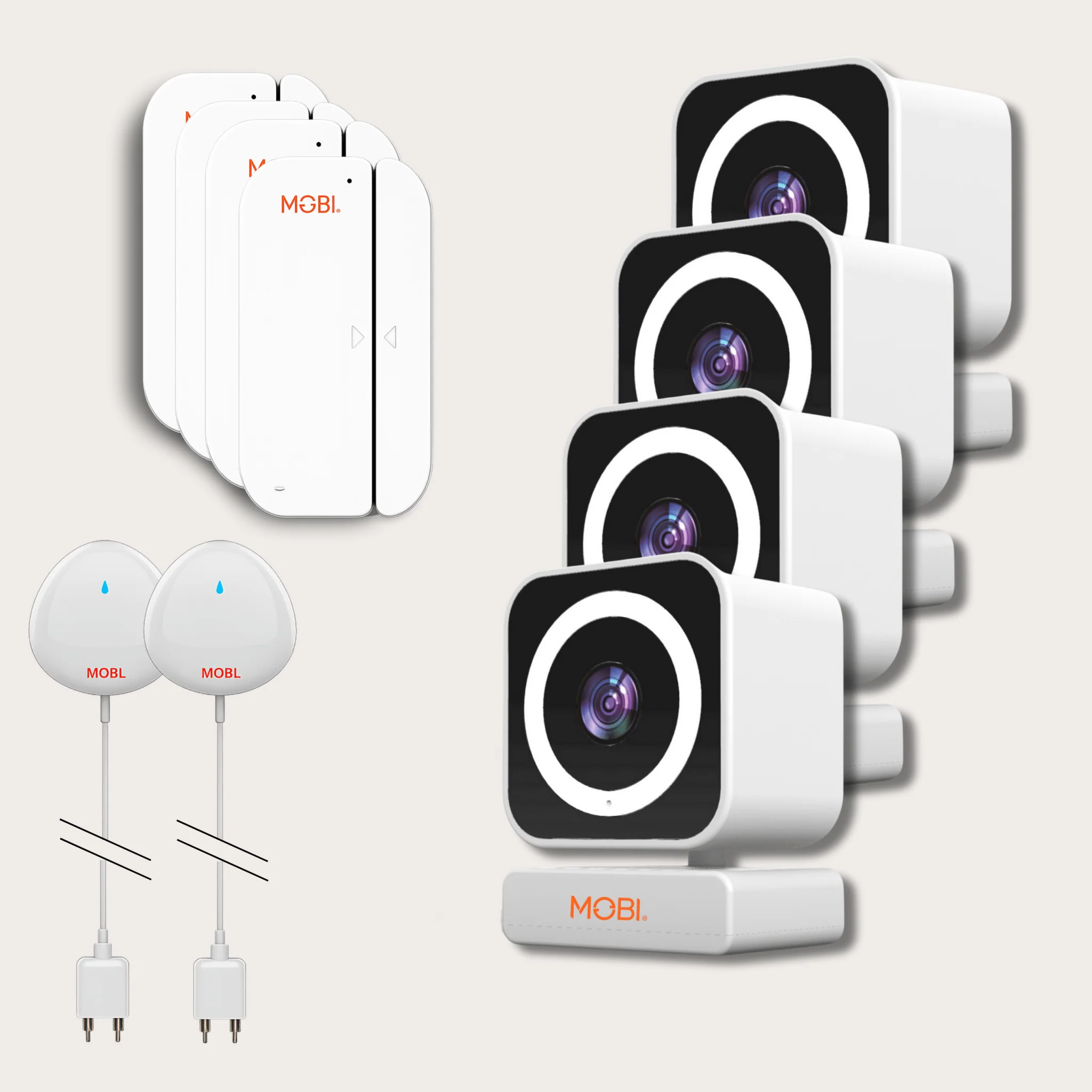 MOBI Smart Home Protection & Monitoring Bundle, 10-Piece