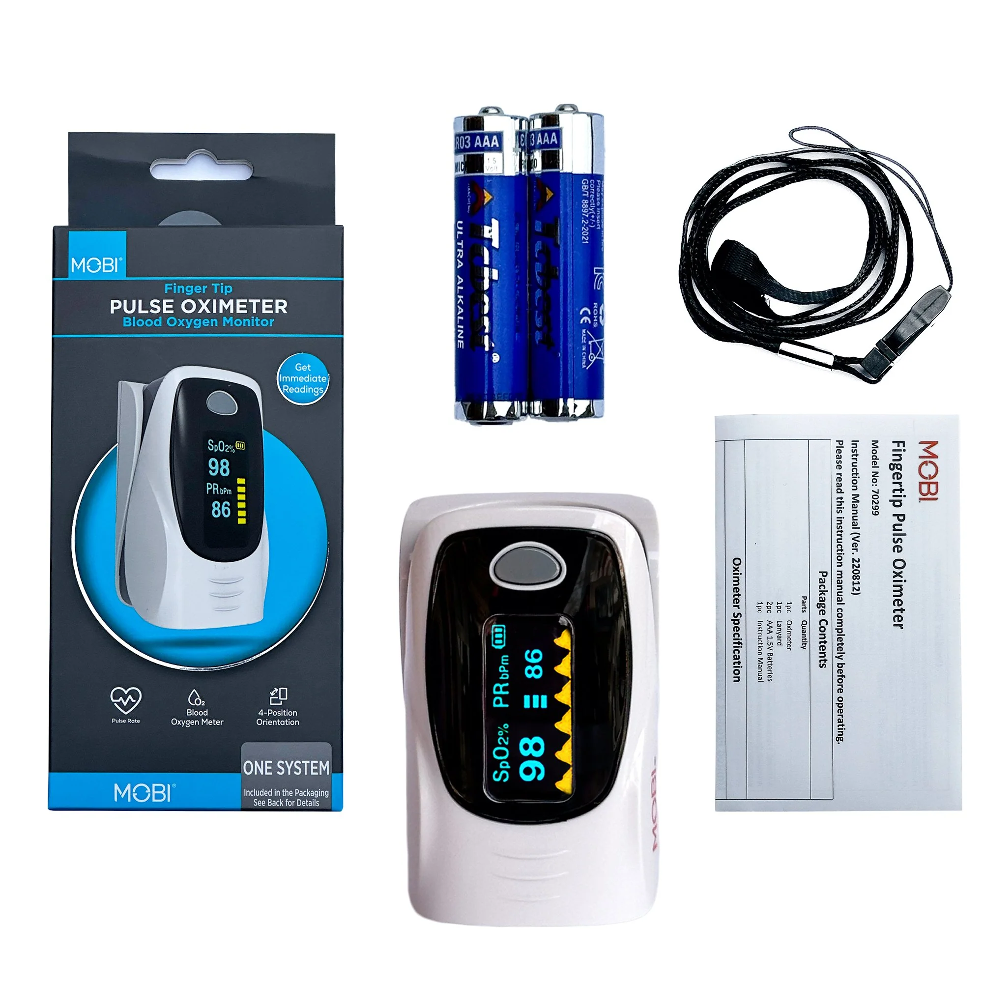 MOBI Fingertip Pulse Oximeter with OLED Display - Image 8