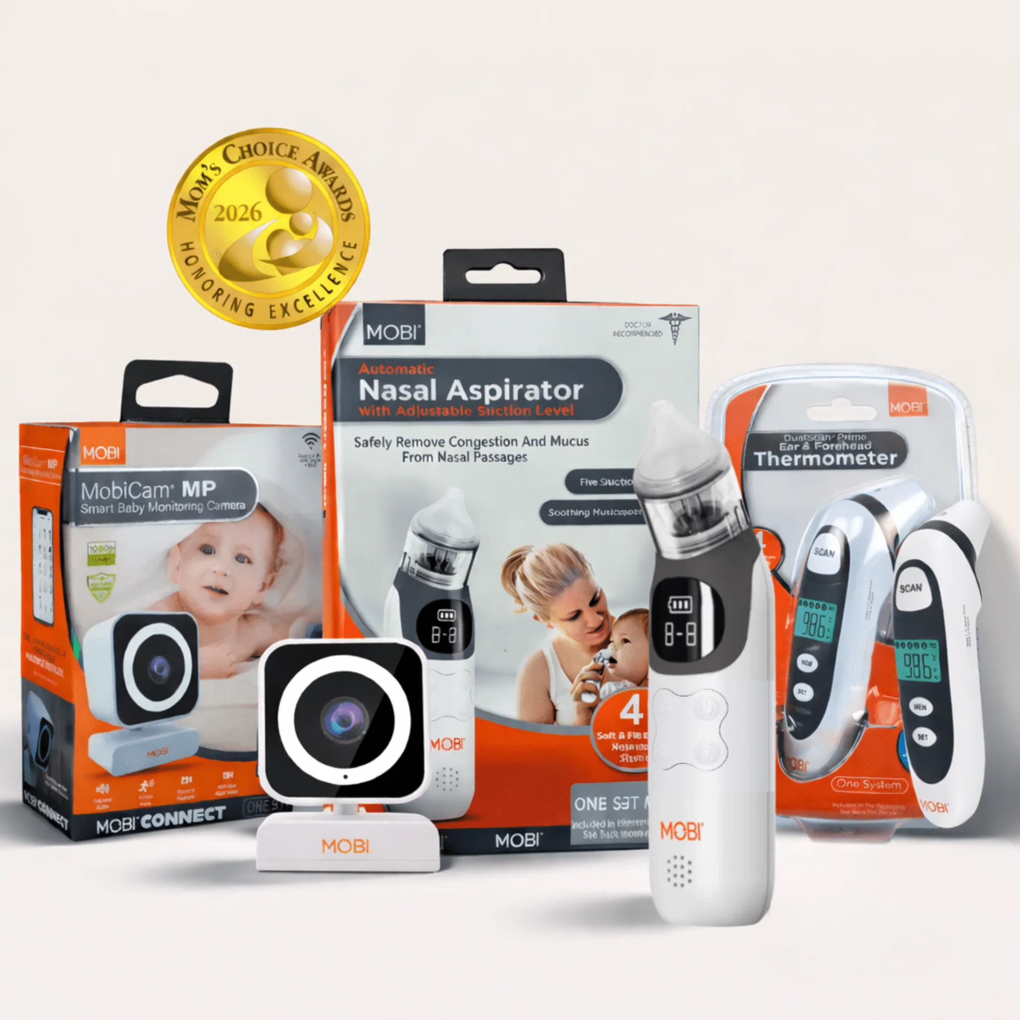 MOBI Baby Care Bundle – Nasal Aspirator, Thermometer & Monitor