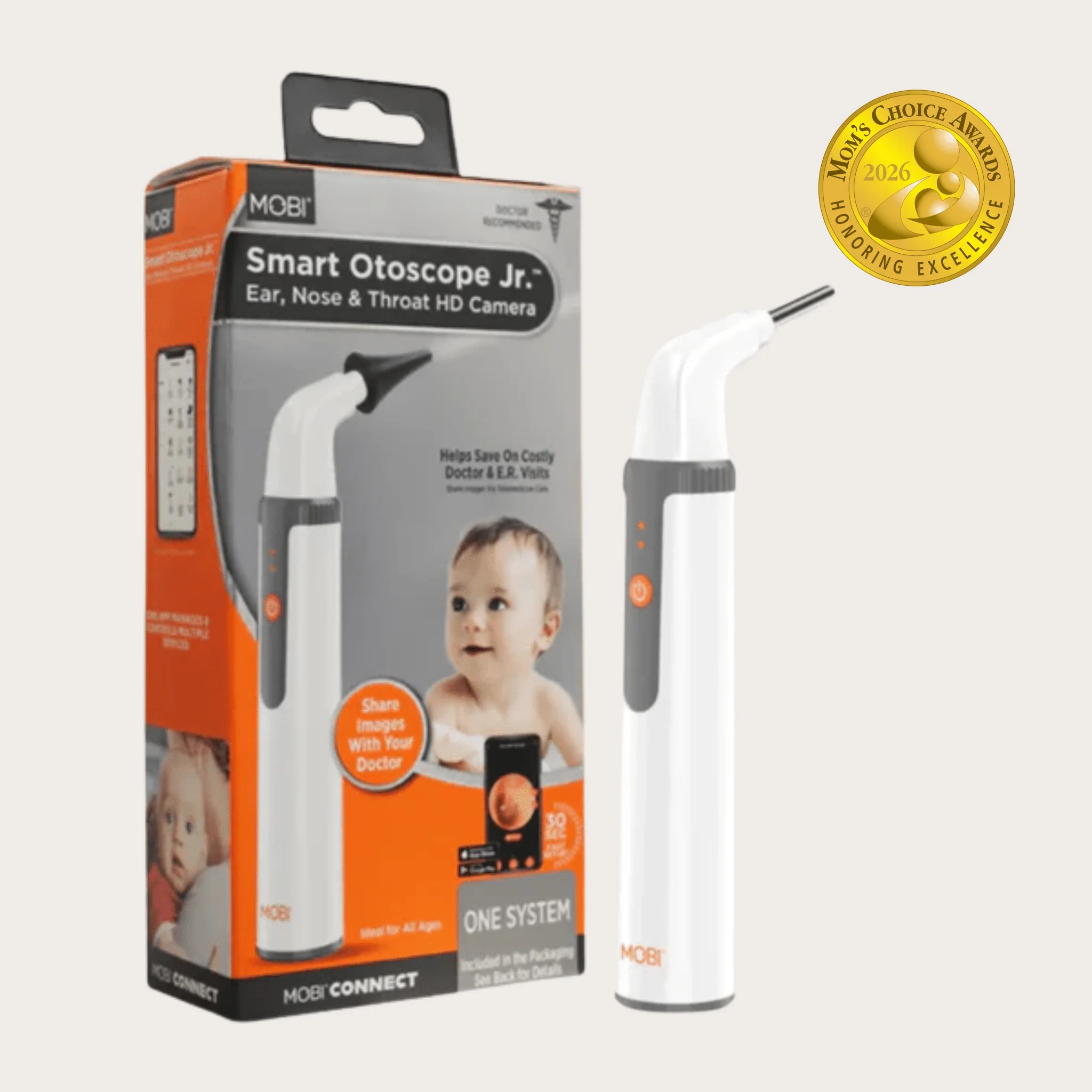 MOBI Smart Otoscope Jr. – Ear, Nose, Throat 1080P HD Camera