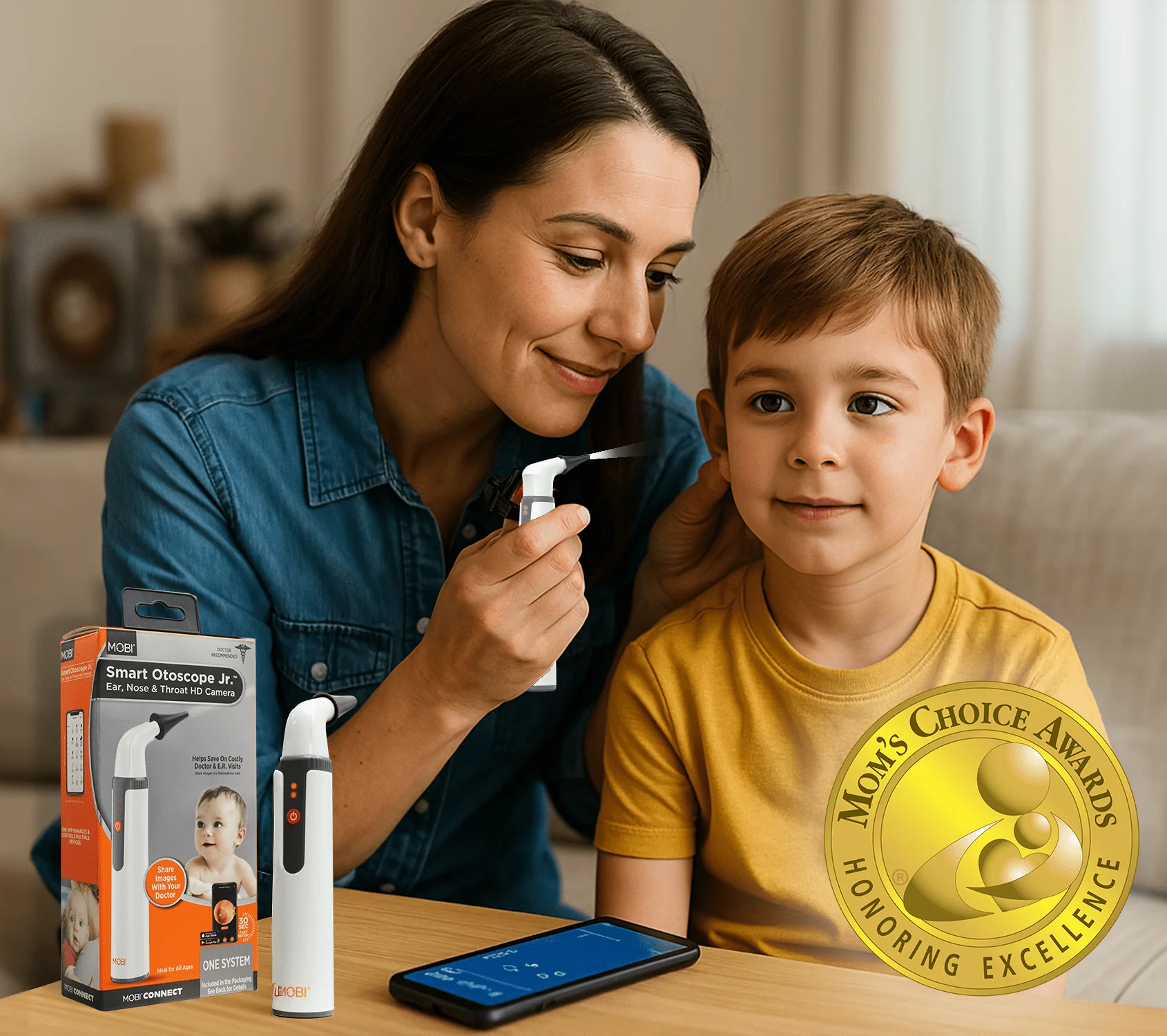 MOBI Smart Otoscope Jr. – Ear, Nose, Throat 1080P HD Camera - Image 3