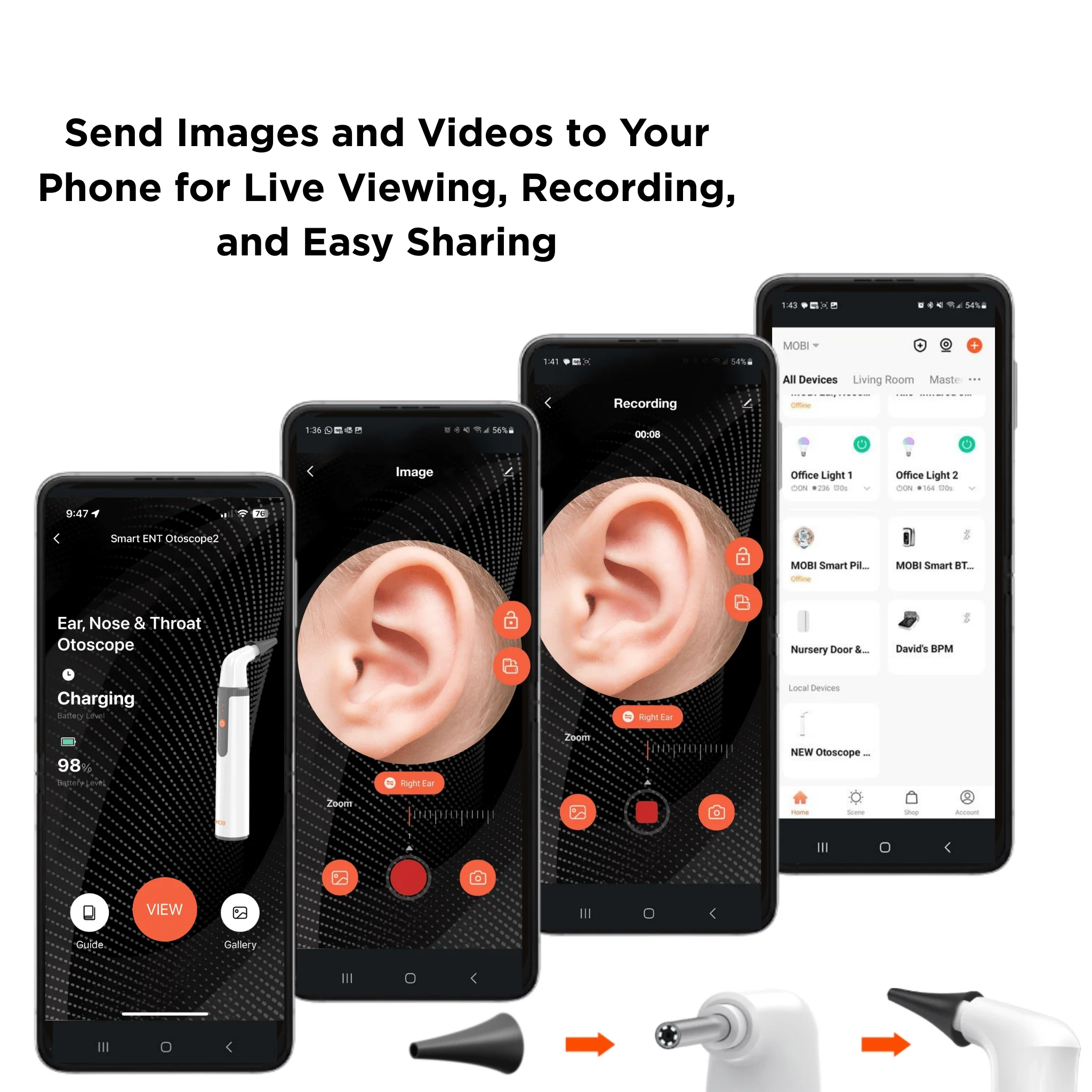 MOBI Smart Otoscope Jr. – Ear, Nose, Throat 1080P HD Camera - Image 6