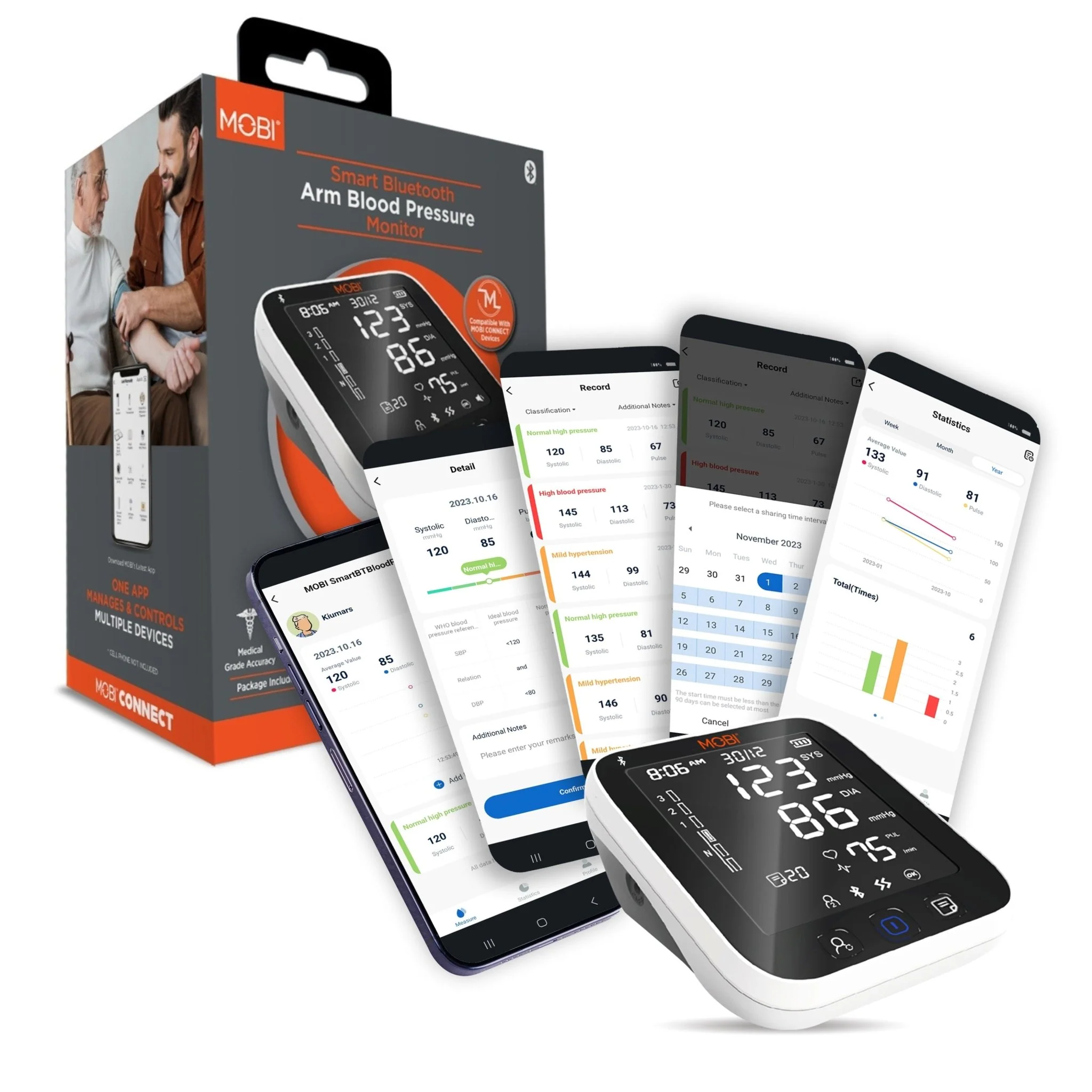 MOBI Home Clinic 3-Piece Bluetooth Health Monitoring Kit - Image 3