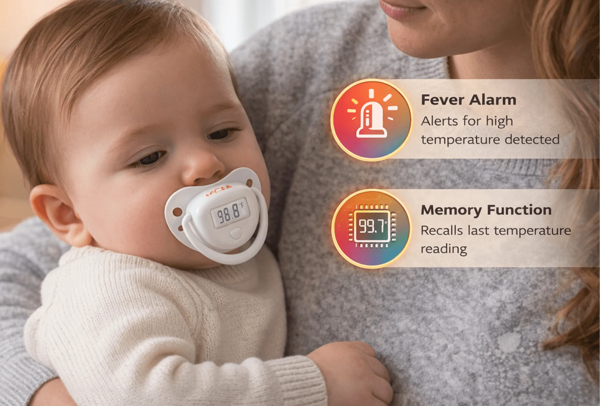 MOBI Pacifier-Style Digital Baby Oral Thermometer - Image 5
