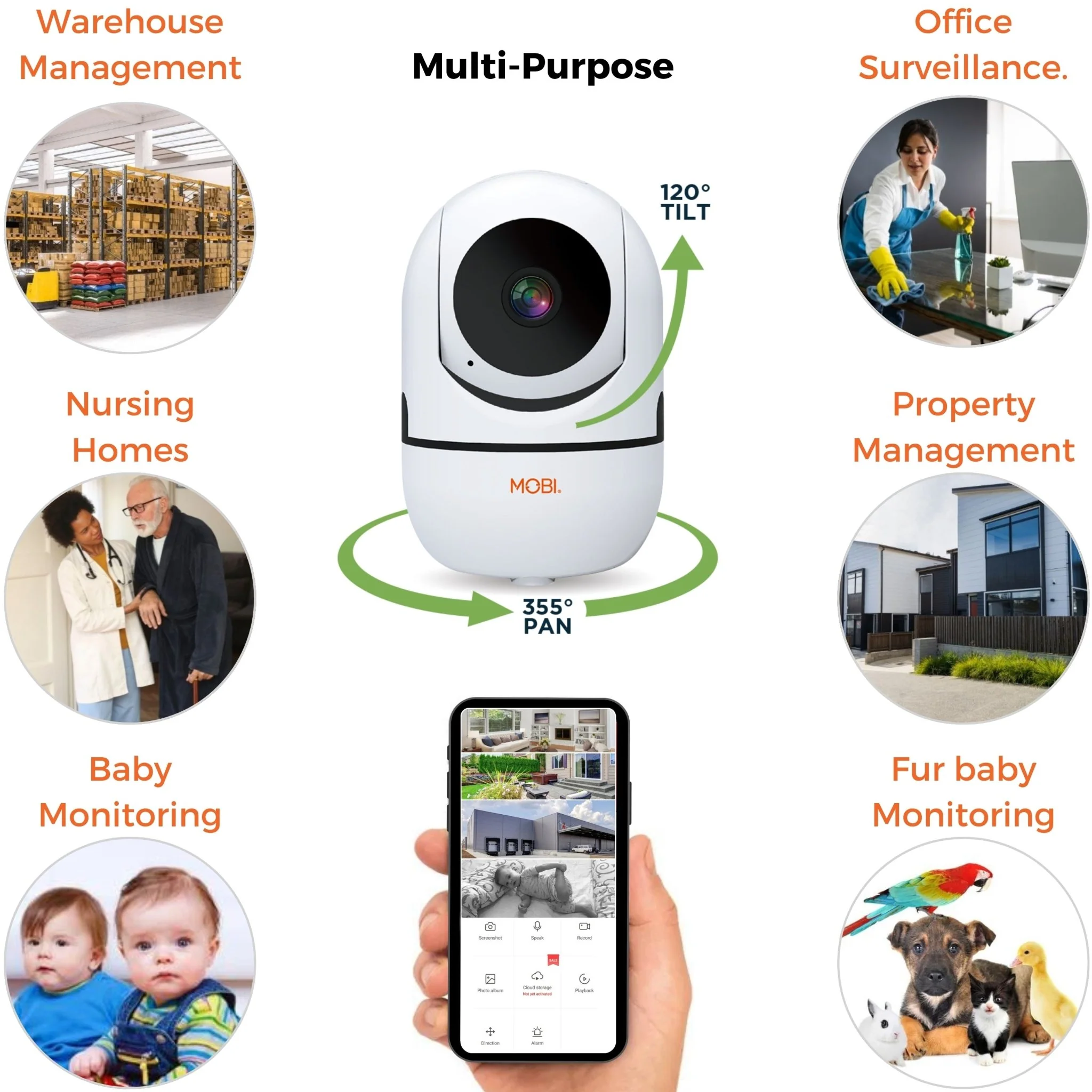 MobiCam HDX Smart HD Wi-Fi Pan & Tilt Nursery & Home Monitoring Camera - Image 4