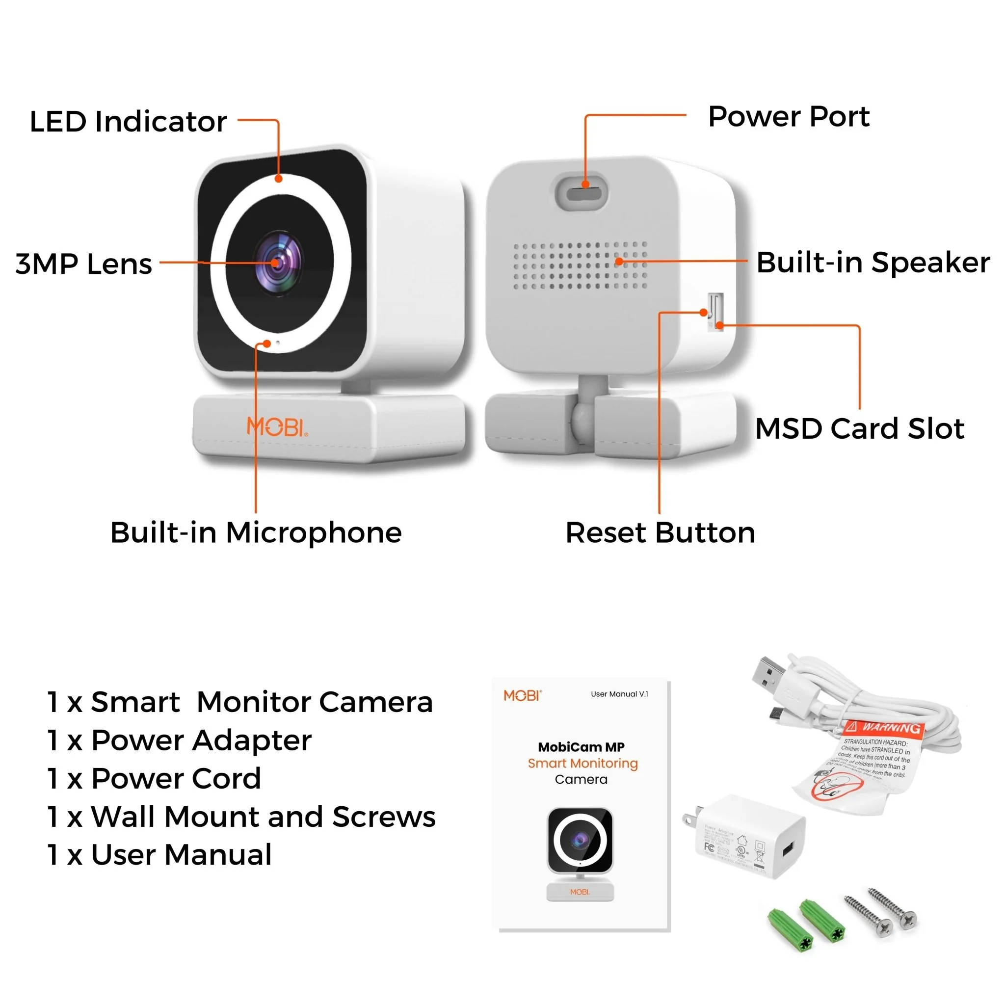 MobiCam MP Smart Nursery & Home Camera – 3MP 1080p, Dual Band Wi‑Fi, Night Vision - Image 7