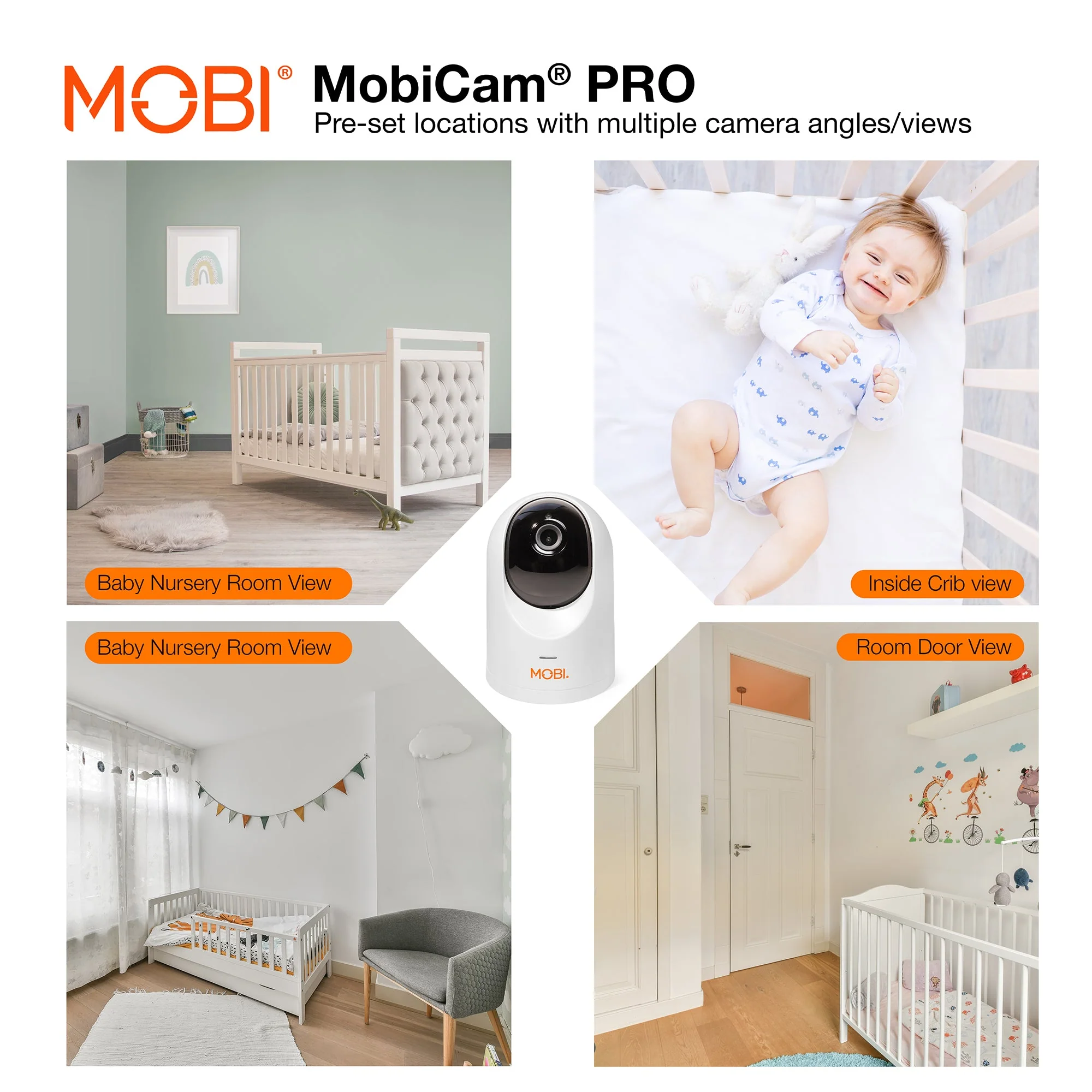 MobiCam Pro Smart Baby Monitor Camera, Full HD Pan & Tilt with Temp & Humidity - Image 10