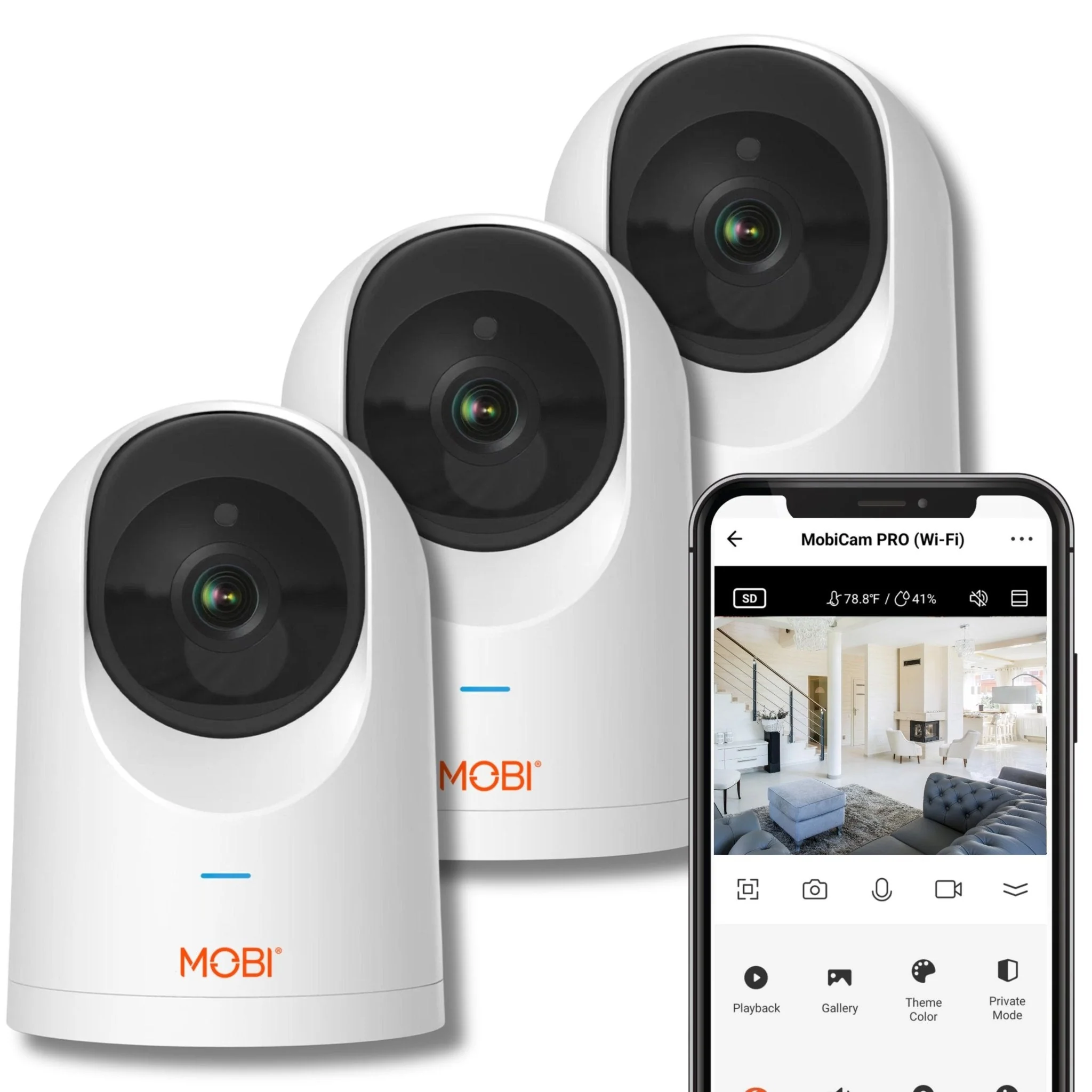 MobiCam Pro Smart Baby Monitor Camera, Full HD Pan & Tilt with Temp & Humidity - Image 13