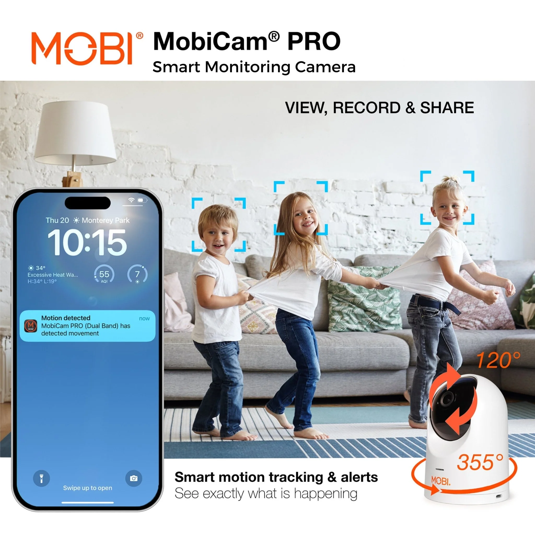 MobiCam Pro Smart Baby Monitor Camera, Full HD Pan & Tilt with Temp & Humidity - Image 7