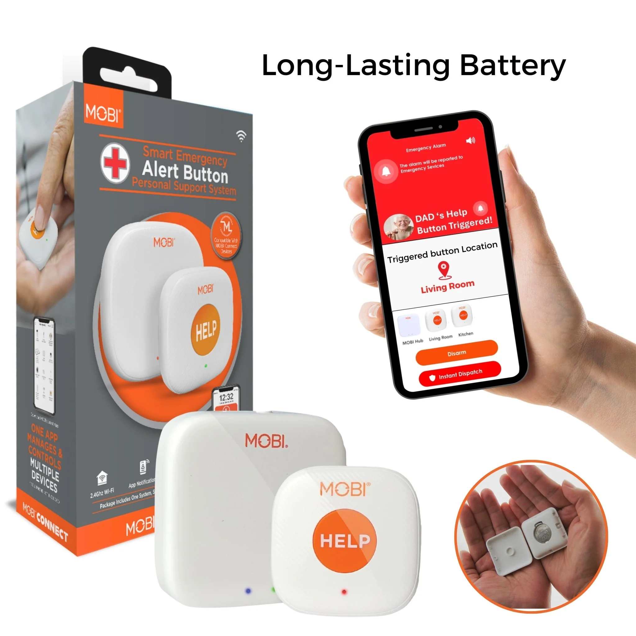 MOBI Smart Wi-Fi Caregiver Support Monitoring System & Alert Button - Image 5