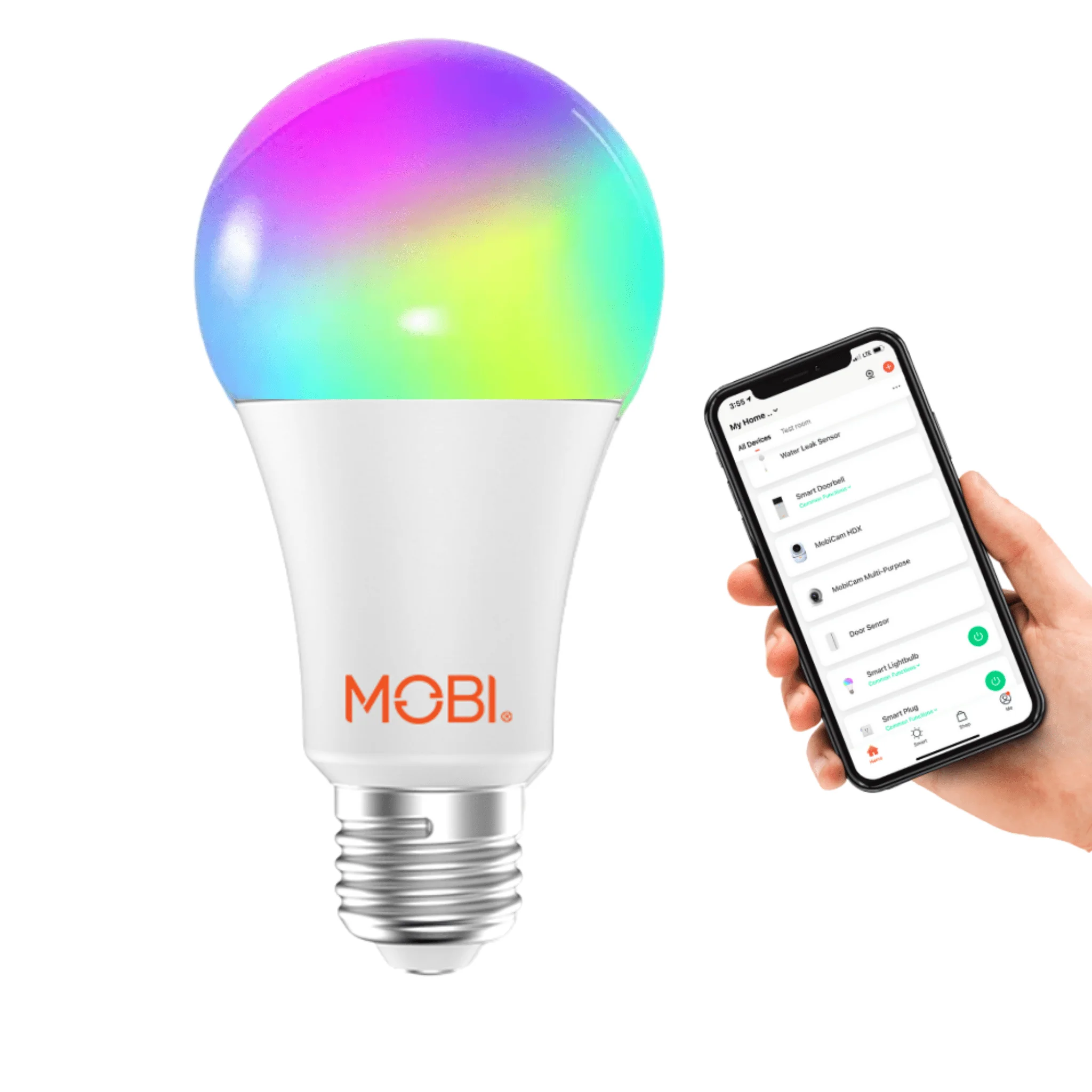 MOBI Smart Wi-Fi LED Color Light Bulb App Control - No Hub Required - Image 4