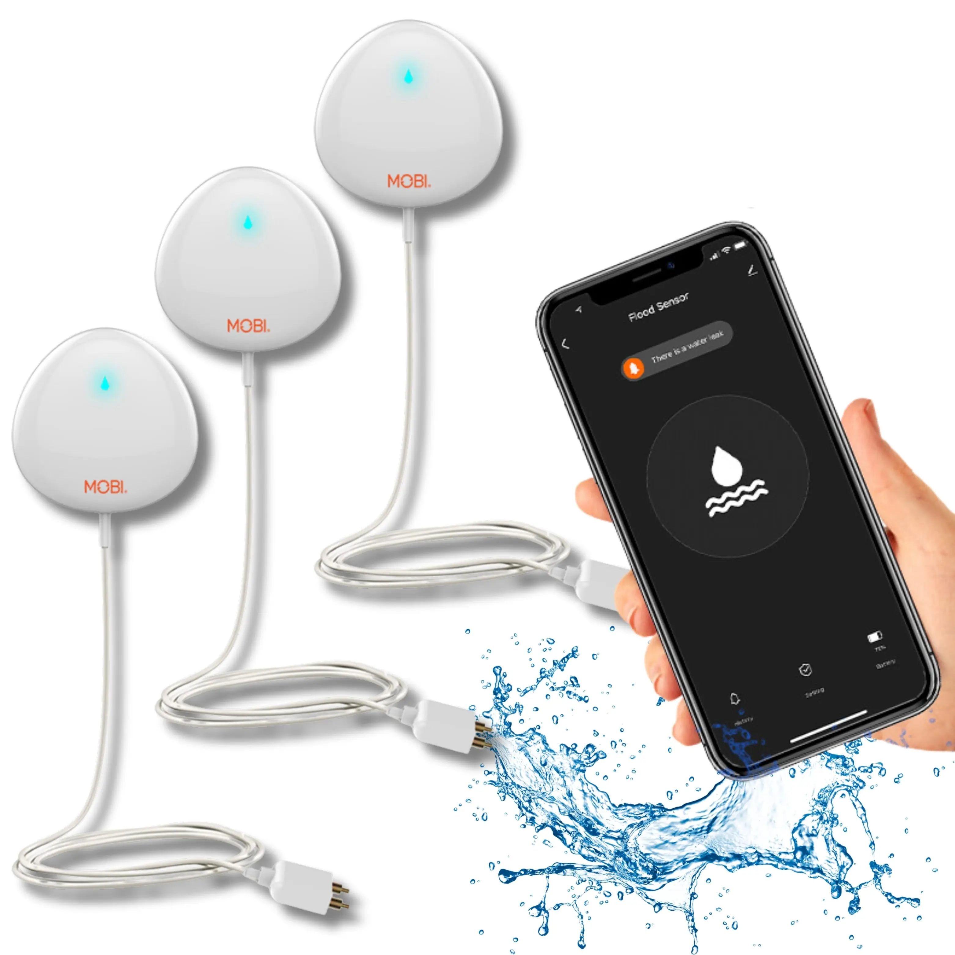 MOBI Smart Wi-Fi Water Leak Sensor + Real-Time Alerts - Image 5