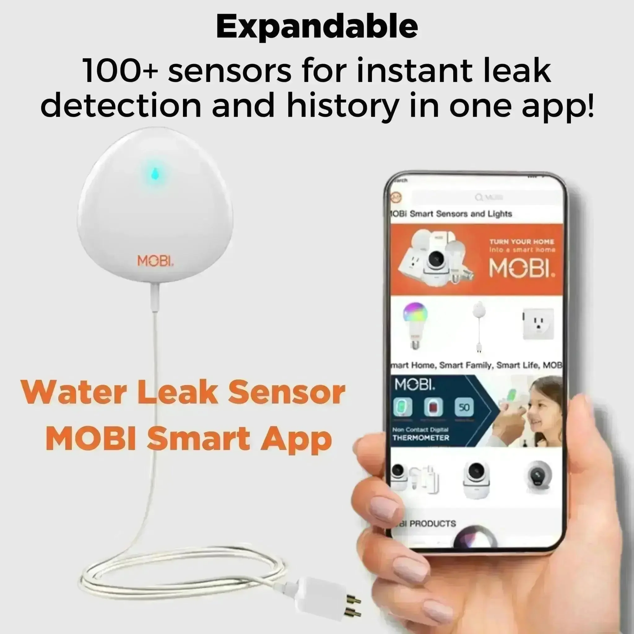 MOBI Smart Wi-Fi Water Leak Sensor + Real-Time Alerts - Image 7