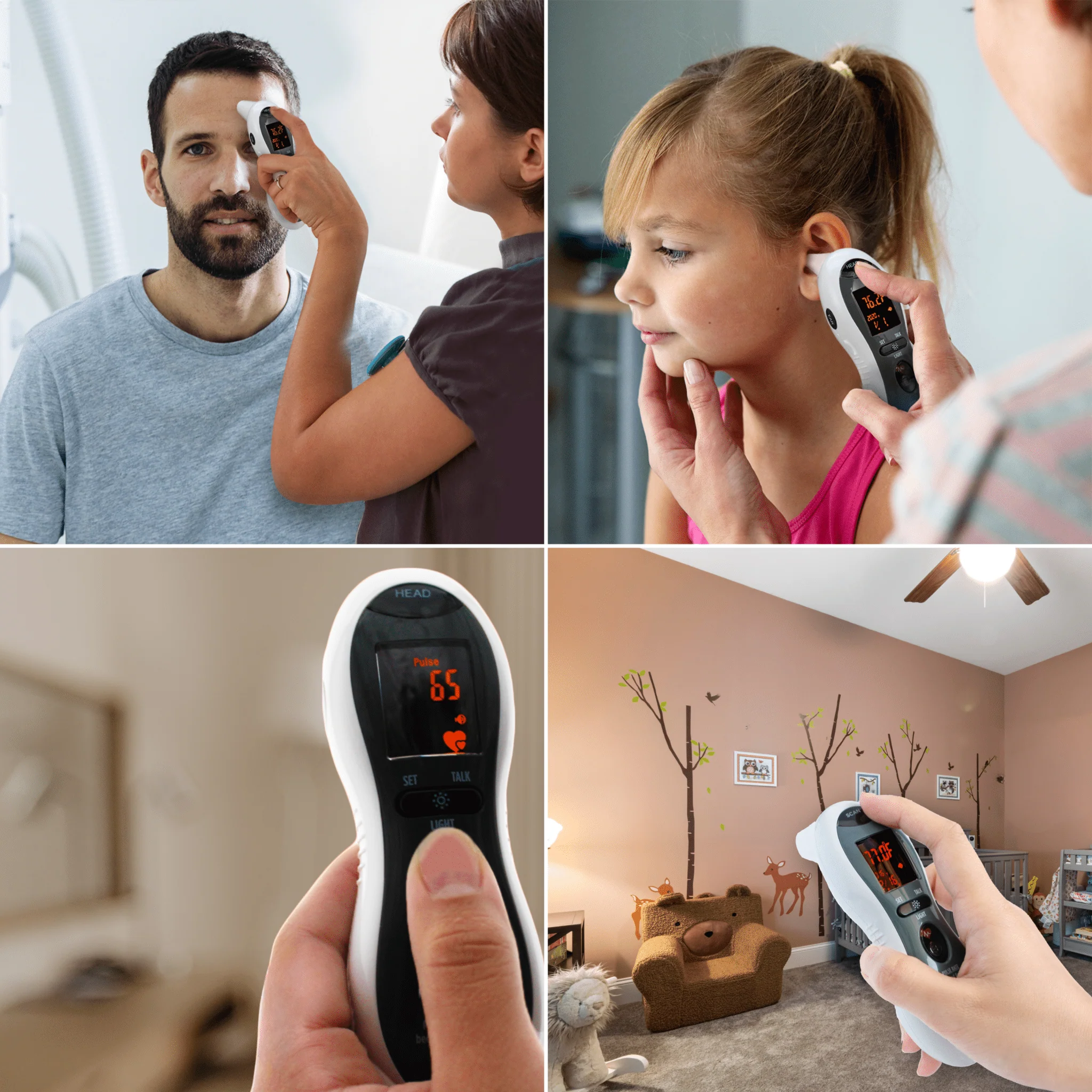 MOBI DualScan Ultra Pulse Ear & Forehead Talking Thermometer + Pulse Rate Monitor - Image 9
